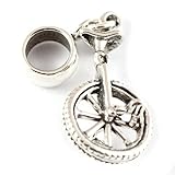 Einrad-Anhänger, Sterling-Silber 925 Perlen-Anhänger für Charm-Armbänder im europäischen S