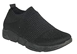 Footloose.Shoes Damen Go Walking Get Fit Sportschuhe Sportschuhe Athletic Walk Fitness Schuhe Sport Gym Deck Schuhe Größe 36-42, - Schwarz Sambuca - Größe: 40 EU