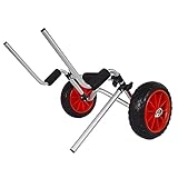 HIMNA PETTR Kajakwagen,kajak transportwagen Faltbarer Kajak Anhänger Aluminiumrahmen, Universal Boat Trolley Kanu Trägerwagen Geeignet Für Alle Offenen Kajaks, Plattformboote Und Raftingb
