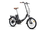 Elektrische faltbar Fahrrad VAE zu promenieren, E-20 Zoll, 2 Moma Bikes, Aluminium Shimano 7 V, Ion Lithium 36 V, 16 Ah Akk