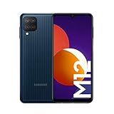 Samsung Galaxy M12 Android Smartphone ohne Vertrag, Quad-Kamera, 6,5 Zoll Infinity-V Display, starker 5.000 mAh Akku, 64 GB/4 GB, Handy in Schwarz, (Deutsche Version) [Exklusiv bei Amazon]