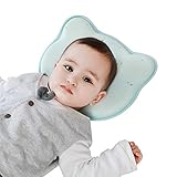 Babykissen mit Kissenbezug Atmungsaktiv Kissen Neugeborene 0-24 Monate (Kitty)