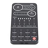 Live-Soundkarte, professionelle Voice Changer Soundkarte Ausweichfunktion Mini-Sound-Mixer-Board mit Mehreren Soundeffekten für die Streaming-Aufnahme von Karaoke-Übertragungen(K9)