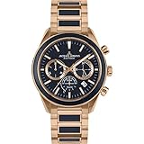 Jacques Lemans Eco-Power Herren-Chronograph Solar Roségoldfarben/Schwarz 1-2115H