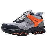 Quiteyan Sicherheitsschuhe Herren Damen,Atmungsaktiv auf Turnschuhen Leichte Sportschuhe Freizeitsportschuhe,Orange▁43
