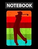 GOLF VINTAGE Golfing Clothes Women Men Kids Golfer Outfit 130 Pages 8.5''x11'' in Journal Lined Notebook