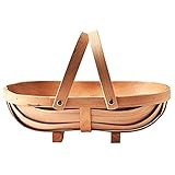 LAIDEPA Holz Lebensmittel Obst Gemüse Korb Sussex Trug für Garten Trug Küche Lebensmittelbehälter Organizer Dekoration,N