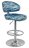 Febland Blue Tiger Casino Barhocker, blau, Larg