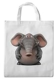 Merchandise for Fans Einkaufstasche- 38x42cm, 8 Liter - Motiv: 3D Comic Elefant stehend - 01