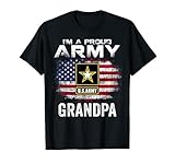 I‘m A Proud Army Opa mit amerikanischer Flagge Veteran Geschenk T-S