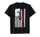 Waschbär Jagd Saison USA Flagge Coon Hunter T-S