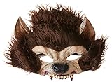 Halloween! Smiffys Maske Werwolf, Braun, Halbgesicht, Latex