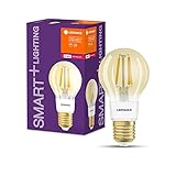 LEDVANCE LED-Lampe, Sockel: E27, Warm Comfort Light, 2400 K, 6 W, SMART+ Filament Classic Dimmable, 1er-Pack