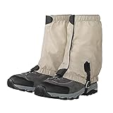 ZXFF Outdoor-Leggings Wasserdichte Gamaschen, Kurze Atmungsaktive Schneeberg-Klettergamaschen, Wüste Trekking Schuhabdeckung, Dschungeljagd, Schlangenbisssicher (Color : Gray, Size : L)
