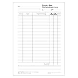 10er Pack Stunden- bzw. Wochenabrechnung DIN A4 2-fach durchschreibend Block á 50 Satz Arbeitsnachweis, Handwerkerformular, Stundennachweis, Stundenlohnbericht, Stundenlohn, S