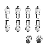 10 Stück TV Stecker Set, Koax Stecker, Adapter Koax Antenne, TV Antennenkabel Adapter, für Koaxialkabel, 5 Weiblich und 5 Männlich Antennen Adapter Antennenkabel Stecker Sat Kabel Adap