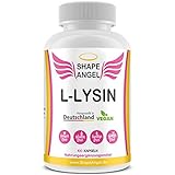 SHAPE ANGEL Vegane L-Lysin Kapseln hochdosiert I Kapseln mit Aminosäure L-Lysin & Zink I Nahrungsergänzungsmittel speziell für Frauen 100% natürlich I Made in Germany I 100 Kap