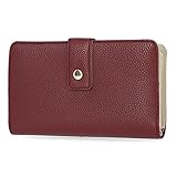 Mundi Madame Secretary RFID-Damen-Geldbörse, Organizer, Clutch, veganes Leder, wein,
