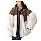 LLXIAO Winterjacke Damen Wintermantel Parka Mode Mantel Damenmantel Outdoorjacke Fleecejacken Casual Warm Zip Up Hoodie Mantel Gefälschte zweiteilige Taschen Einfarbige Oberbekleidung C