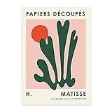 Abstrakte Matisse Künstler floral moderne Poster und Drucke, Wandkunstdruckbilder, rahmenlose Leinwandbilder A4 30x45