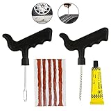 SCOBUTY Reifen Reparaturset,Tyre Puncture Repair Kit,Tubeless Reifen Reparatur Kit,Auto Reifen Flickzeug,Autoreifenreparaturset,Geeignet für Reifennotrep