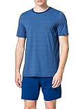 Schiesser Herren Long Life Soft Schlafanzug kurz Pyjamaset, Admiral, 54