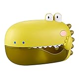 Baby Baden Elektrische Blase Blasendes Spielzeug,Dinosaurier Musik Automatische Blasenherstellung Spielzeug Lochfreie Installation Badezimmer Bad Wasserspielzeug für Kinder Jungen M