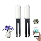 Feuchtigkeitsmesser Pflanzen, Pflanzen Feuchtigkeitsmesser, Boden Feuchtigkeitsmessgerät 4 in 1, Flower Care überwacht Automatisch das Feuchtigkeits/Licht/Fruchtbarkeits/Temperaturniveau, (2 Packs)