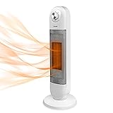Gotoll Keramik Heizlüfter mit Zwei Heizstufen, Keramik Elektroheizung mit 65 Grad Oszillation, Kippschutz & Überhitzungschutz Heizung Heater 2000W