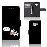 B2Ctelecom Wallet Case passt für Samsung Galaxy A3 2016 Handytasche Kuh - Geschenke Zur H