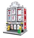 Modbrix City Bausteine Haus Bank, 260 teiliges Konstruktionsspielzeug