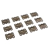 J-Love 12 Stück antike Mini Metallscharniere Schmuckkästchen Puppenhaus Scharniere mit Schraub