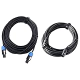 Pronomic BOXSP1-15 Lautsprecherkabel DJ PA Boxenkabel & XFXM-10 Mikrofonkabel (10m Länge, XLR female 3-pol - XLR male 3-pol, Stecker handgelötet, säure- und ölfest) schw