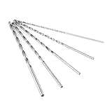 5PCS extra langes Hochgeschwindigkeitsstahlbohrer Satz stellte gerade Schaft Spiralbohrer Werkzeug 2-5mm für H