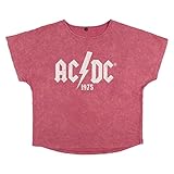 CERDÁ LIFE'S LITTLE MOMENTS Damen Acid Wash Tshirt Kurzarm T Shirt Offizielle ACDC Lizenz, Bunt, L