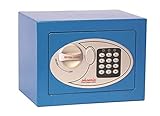 Phoenix SS0721EB Compact Home Office Minitresor Safe Möbeltresor, Blau HxBxT: 17 x 23 x 17 cm 3 kg