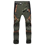 YINGXIONG Herren Wanderhose Atmungsaktiv Wasserdicht Softshellhose Arbeitshose Outdoor-AktivitäTen Funktionshose Trekkinghose Große Größen Schnelltrocknend Leicht Sommer H