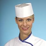 PAPSTAR 100 Einweg Papier Schiffchen Mütze weiß größenverstellbar, ideal für Küchenpersonal oder den Einsatz in der Lebensmittelproduktion oder Lab