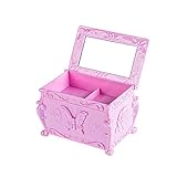 wangYUEQ Doppelschicht Aufbewahrungsbox mit Spiegelwatte,Desktop-Kosmetik,Schmuck,Halskette,Süße Aufbewahrungsbox,Schminktisch Aufbewahrungsbox (Farbe:a) (Color : C)