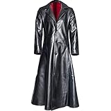 Herren Lederjacke Vintage PU Leder Winterjacke Lang Bikerjacke Kunst-Lederjacke Stehkragen Übergangsjacke Sportjacke Herrenjacke Fliegerjacke Motorradjacke Freizeitjacke Mäntel jagdjacke Herbst W