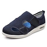 BBHH Diabetic Shoes for Men Large Size Plus Fertilizer, Men's Velcro Shoes for Swollen Feet, Flat Wide Width Sandals for Women-Blue_44