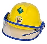Simba 109252365 - Feuerwehrmann Sam Helm, Feuerwehrhelm mit Funktion, gelb, mit Licht und SirenenSound, Größeneinstellung möglich, D:23cm, für Kinder ab 3 J