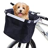 Fahrradkorb Vorne Abnehmbarer Mehrzweck-Korb Fahrrad Vorn Fahrrad Lenker Korb für Haustiere Easy Install Abnehmbare Lenkerkorb Tasche für Kleiner-Hund-Einkaufen-Picknick,Shopping, Pendler, Camping