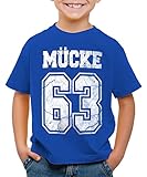 CottonCloud Mücke 63 T-Shirt für Kinder Bulldozer Film Star Movie, Farbe:Blau, Größe:128