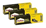 Pattex Kraftkleber Classic, extrem starker Kleber für höchste Festigkeit, Alleskleber für den universellen Einsatz, hochwärmefester Klebstoff (3x 125 g)