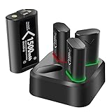 Controller Akku für Xbox Series X S One, 4 * 1500mAh Controller Ladestation mit Batterien Pack Wiederaufladbaren Play and Charge Kit Zubehör für Xbox One/Xbox One X/Xbox One S/Xbox Series X S