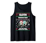 Sloth Running Team We'll There Ugly Xmas Sweater Tank Top