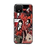 AKSOUND Schutzhülle für Google Pixel 4 Anime mit Kakegurui Jabami mit Yumeko 3, TPU, dünn, matt, transp