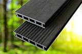 Handmuster/Muster WPC Terrassendiele Hohlkammerdiele WoodoCapri 24 x 140 mm, anthrazit, beidseitig begehbar (5,45 € / lfm)