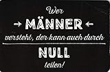 3er-Packung: Kühlschrankmagnet Sprüche & Humor Wer Männer versteht, der kann auch durch Null teilen!